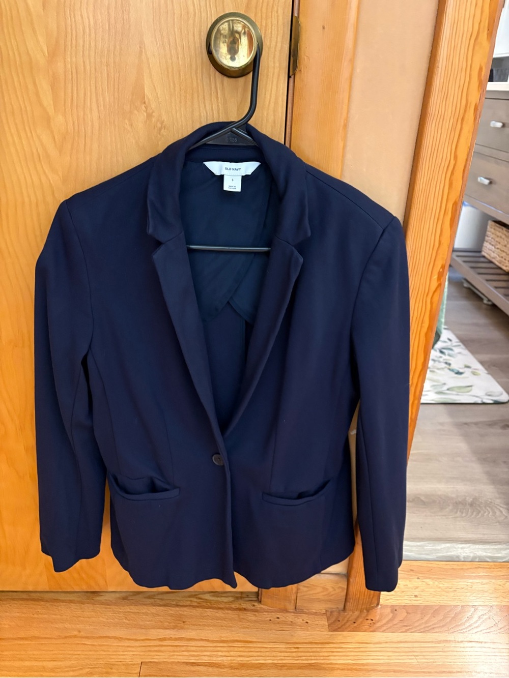 Old Navy Women's Dark Blue Single-Button Blazer